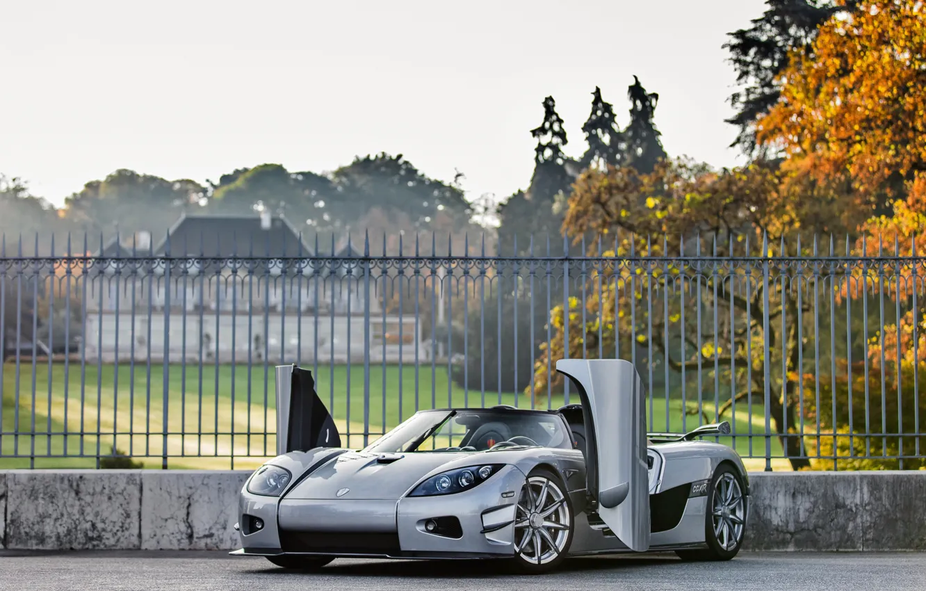 Photo wallpaper Koenigsegg, CCXR, exotic, doors up, Koenigsegg CCXR Trevita