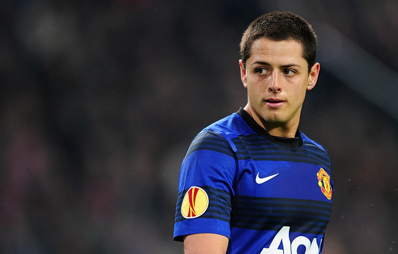 Photo wallpaper Manchester United, Old Trafford, chicharito, red devil, chicha
