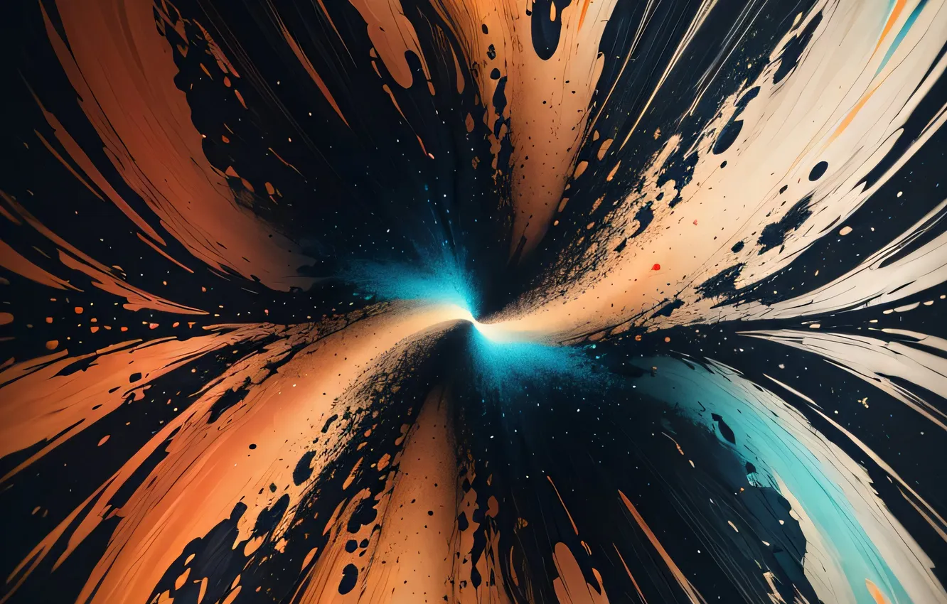 Photo wallpaper squirt, abstraction, paint, divorce, abstract background, AI art, neural network