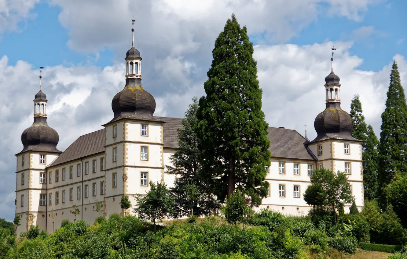 Photo wallpaper trees, photo, castle, Germany, Castle Sternberg