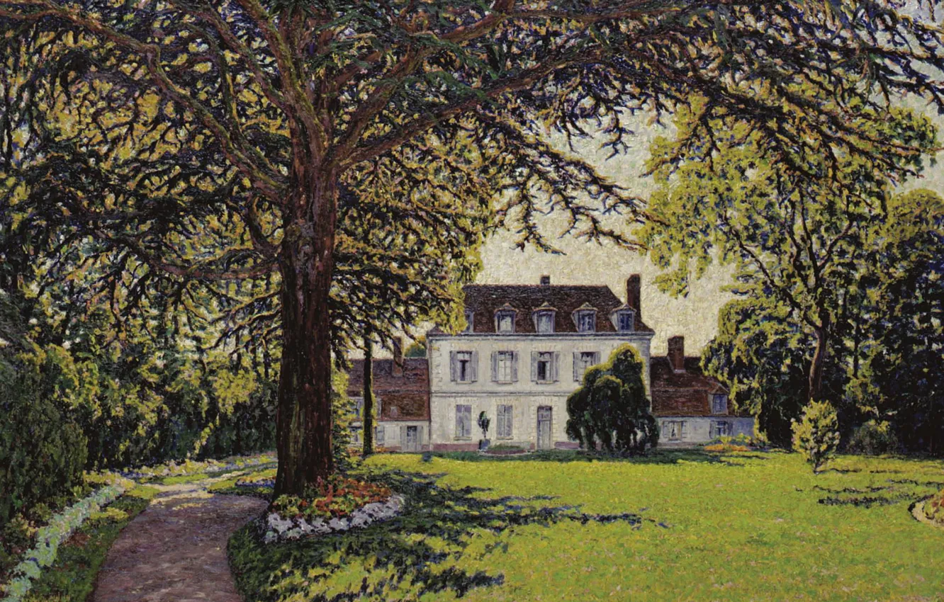 Photo wallpaper landscape, picture, Gustave Cariot, Gustave Cairo, Castle Park in Périgny