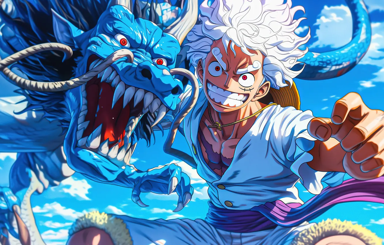 Photo wallpaper game, pirate, evolution, anime, monkey d luffy, one piece, power, dragon