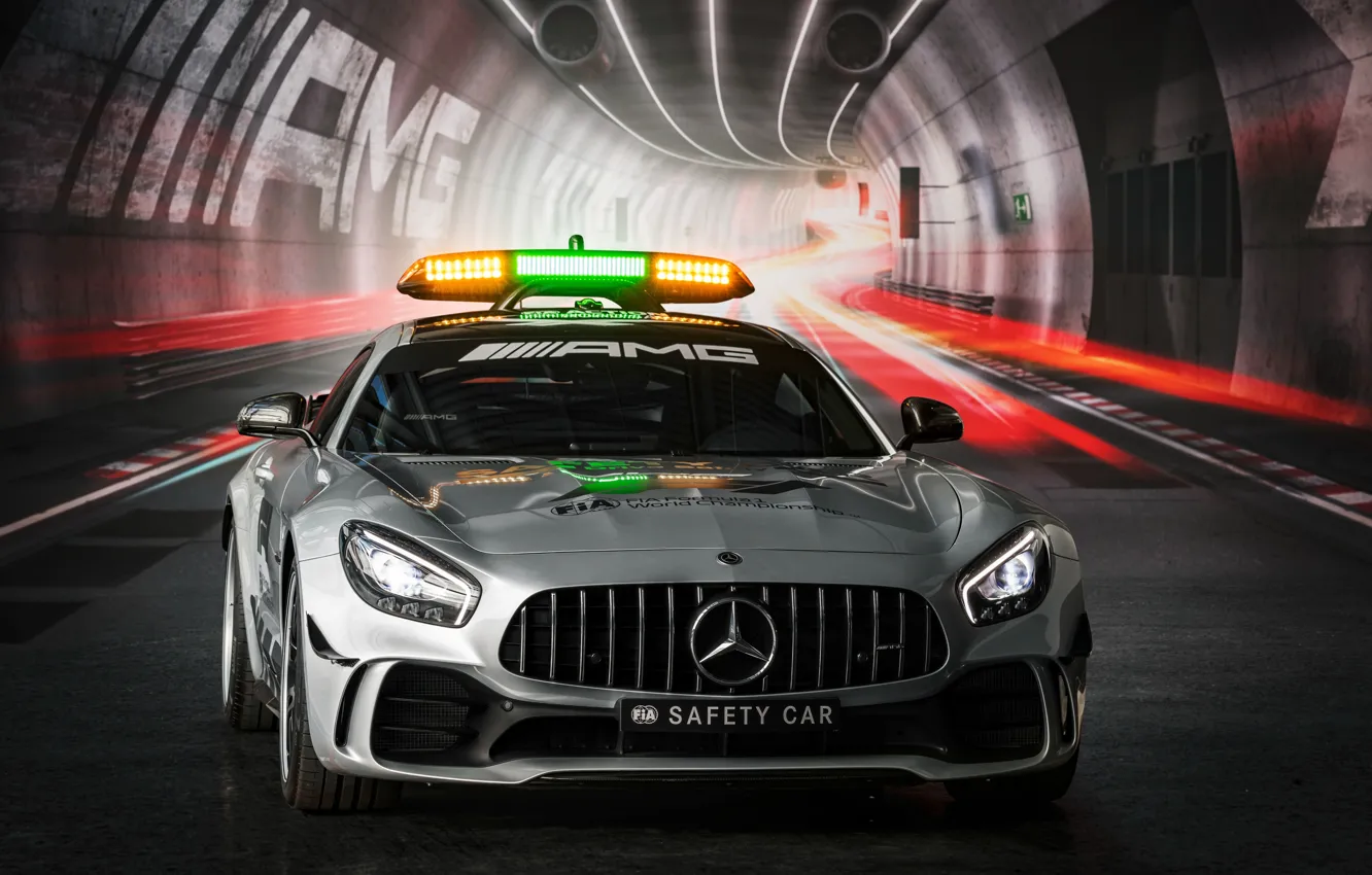 Photo wallpaper Mercedes-Benz, front view, Formula 1, AMG, 2018, Safety Car, GT R