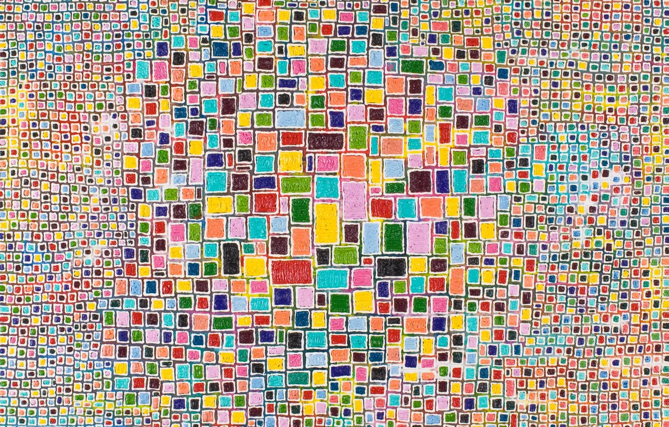 Photo wallpaper mosaic, texture, colorful