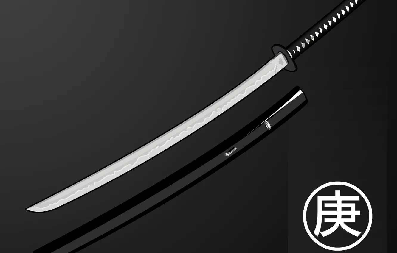 Photo wallpaper weapons, katana, characters