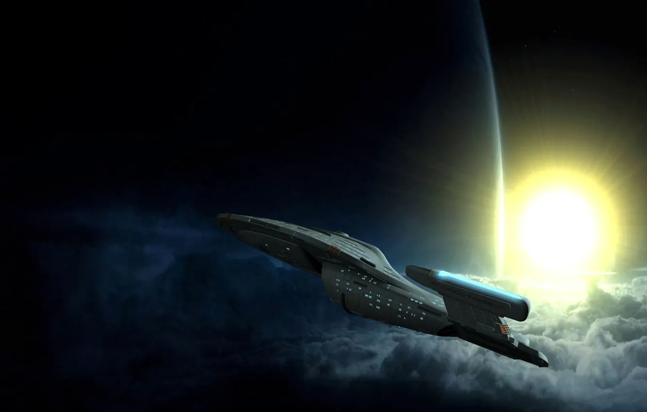 Photo wallpaper space, ship, planet, Star Trek, Travel Image