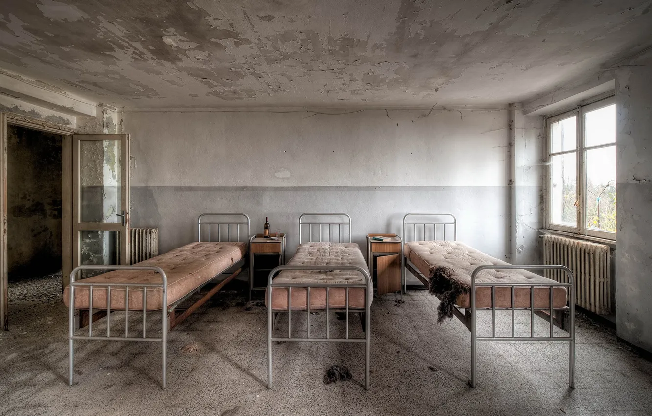 Photo wallpaper bed, window, chamber