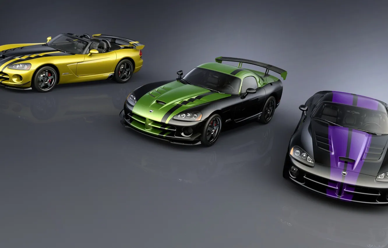 Photo wallpaper car, Dodge, supercar, Viper, convertible, fast, Dodge SRT Viper GTS, aggressive design