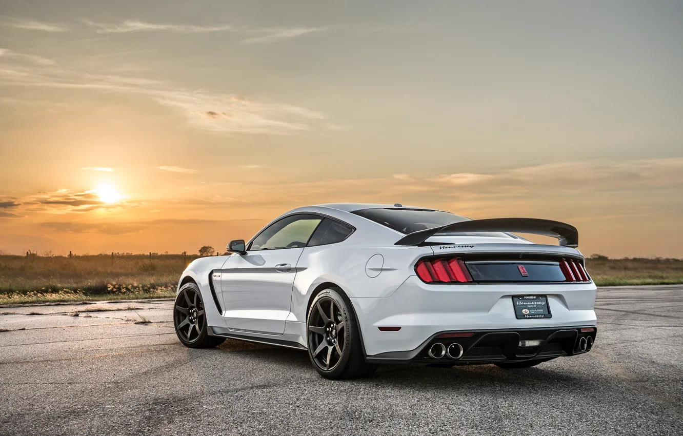 Photo wallpaper Shelby, Hennessey, rear view, GT350R, Hennessey Shelby GT350R
