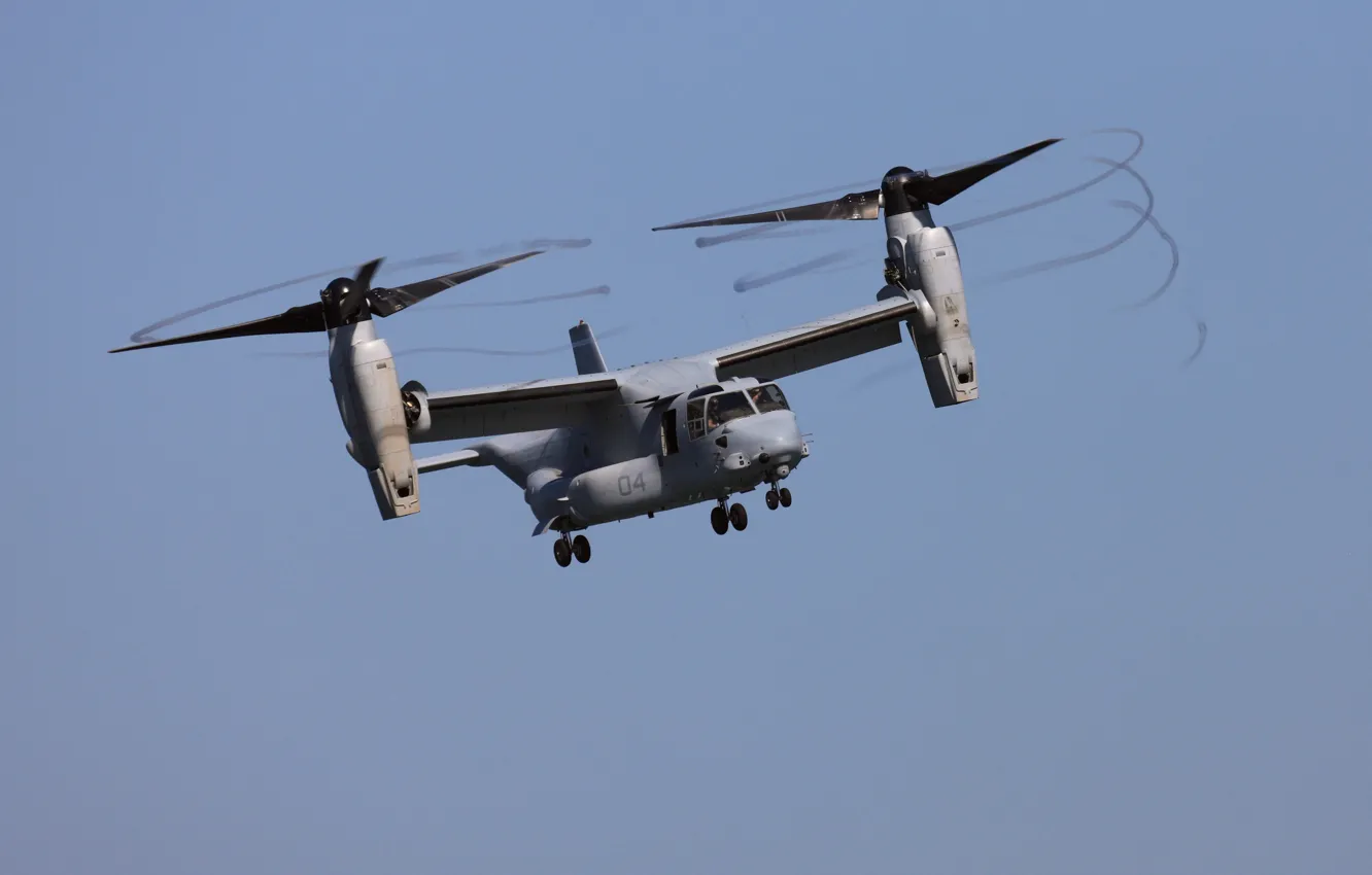 Photo wallpaper V-22 Osprey, Pilots, Tiltrotor, propellers