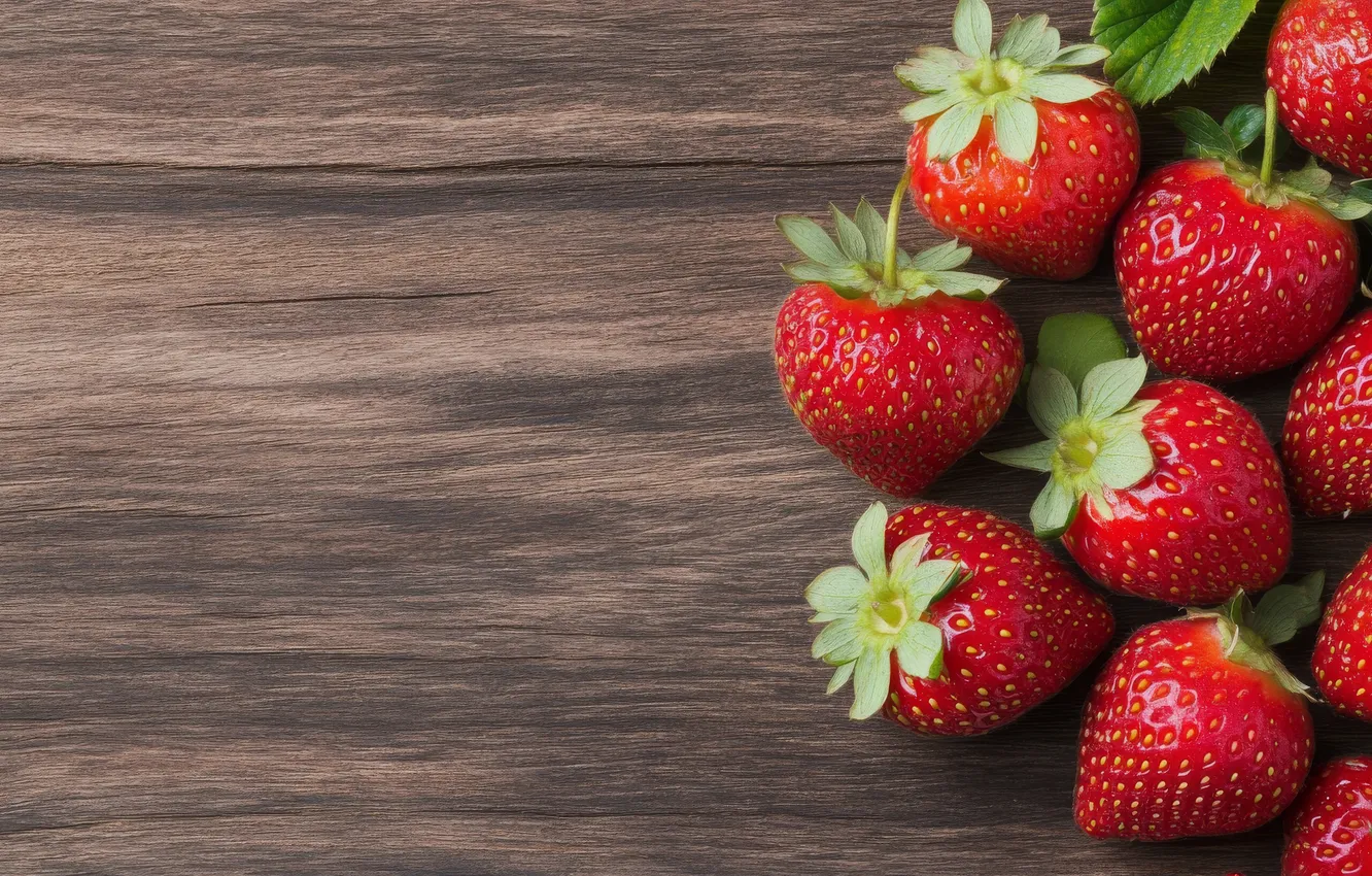 Photo wallpaper berries, Board, strawberry, AI art, neural network