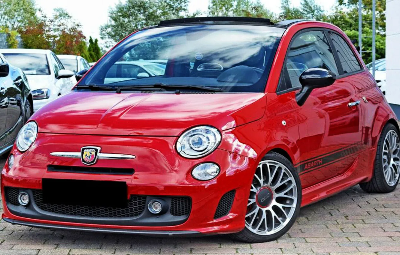 Photo wallpaper red, abarth, italian, 500C