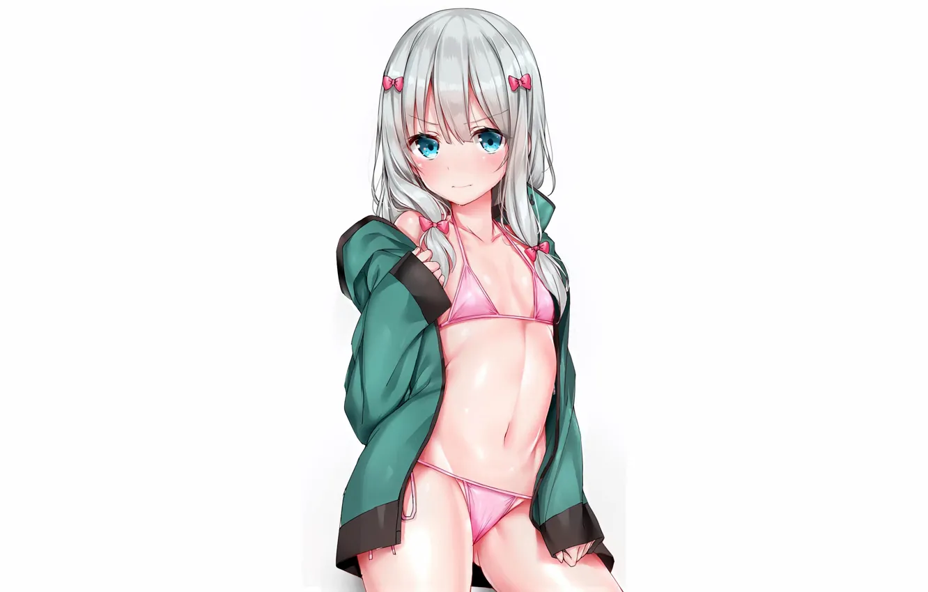 Photo wallpaper girl, sexy, Cameltoe, cleavage, long hair, boobs, anime, beautiful