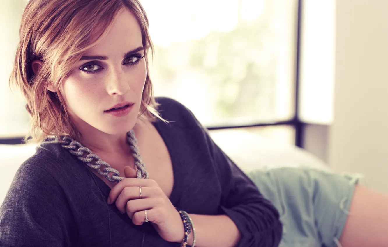 Photo wallpaper look, girl, pose, shorts, makeup, actress, hairstyle, lies