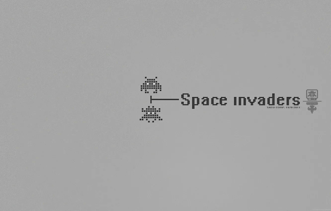 Photo wallpaper retro, game, minimalism, old, 8-bit, space invader, Space invaders