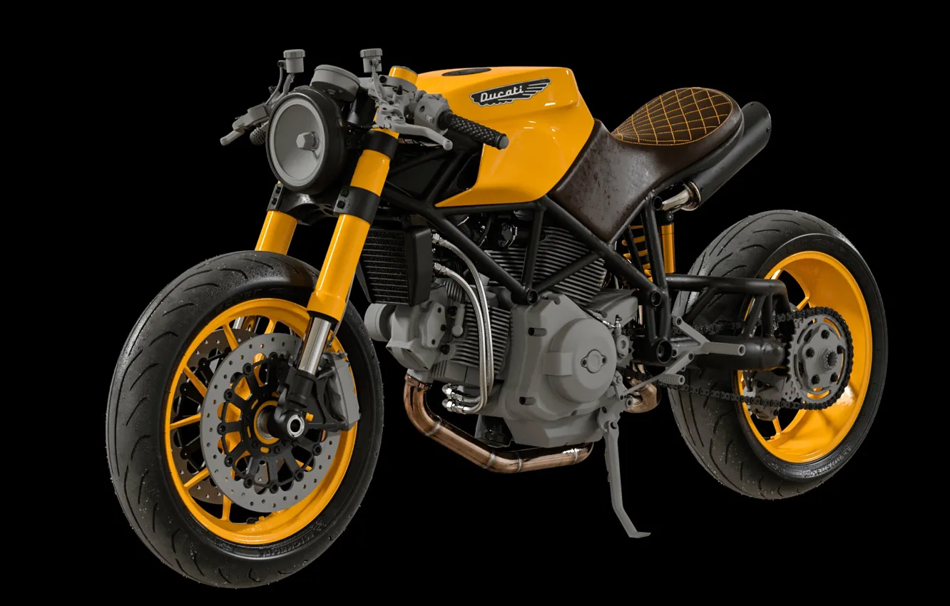 Photo wallpaper design, transport, motorcycle, composite, WIP - Ducati Custom Café Fighter