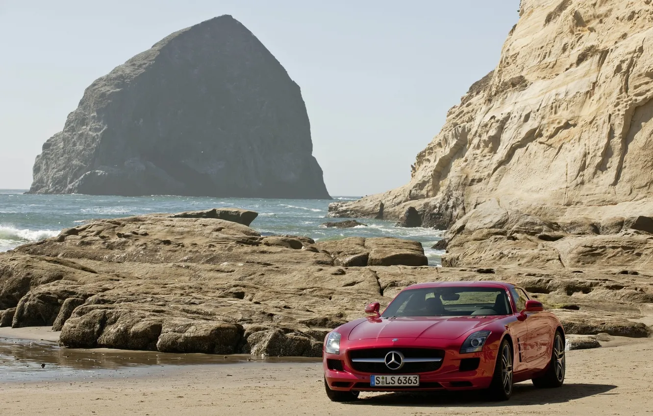 Photo wallpaper cars, Mercedes, AMG, SLS, car Wallpaper