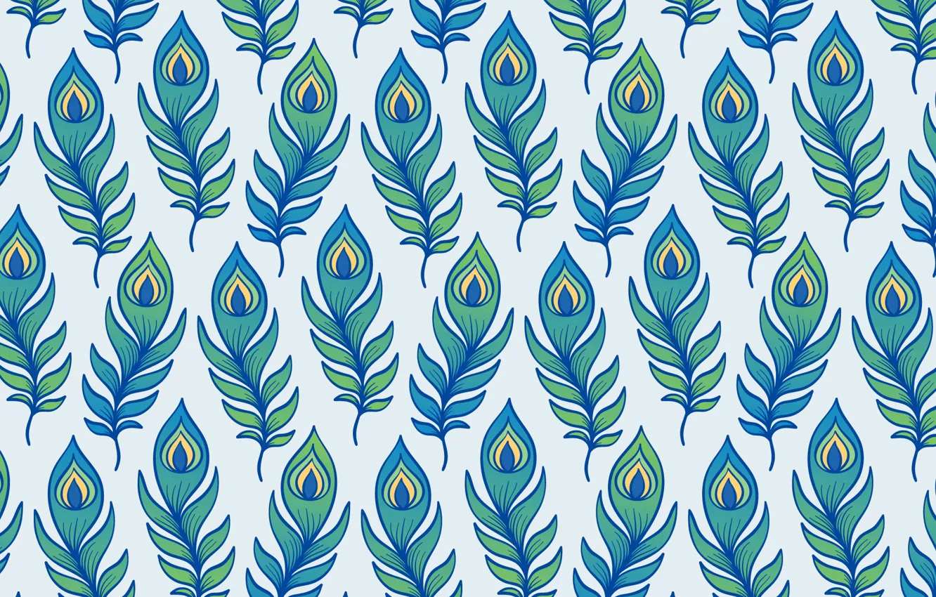 Photo wallpaper white, background, texture, pattern, feather, peacock