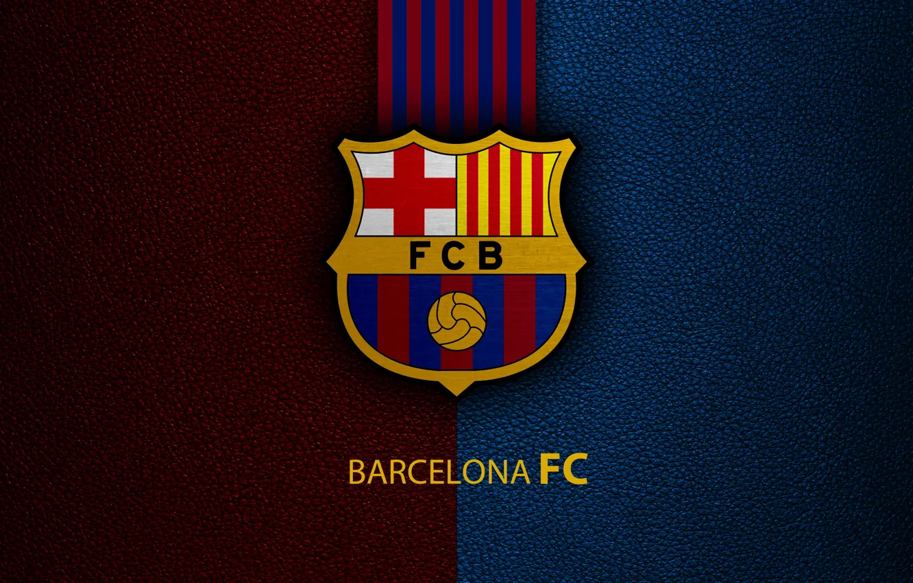 Photo wallpaper Logo, Football, Soccer, FC Barcelona, Barca, Emblem