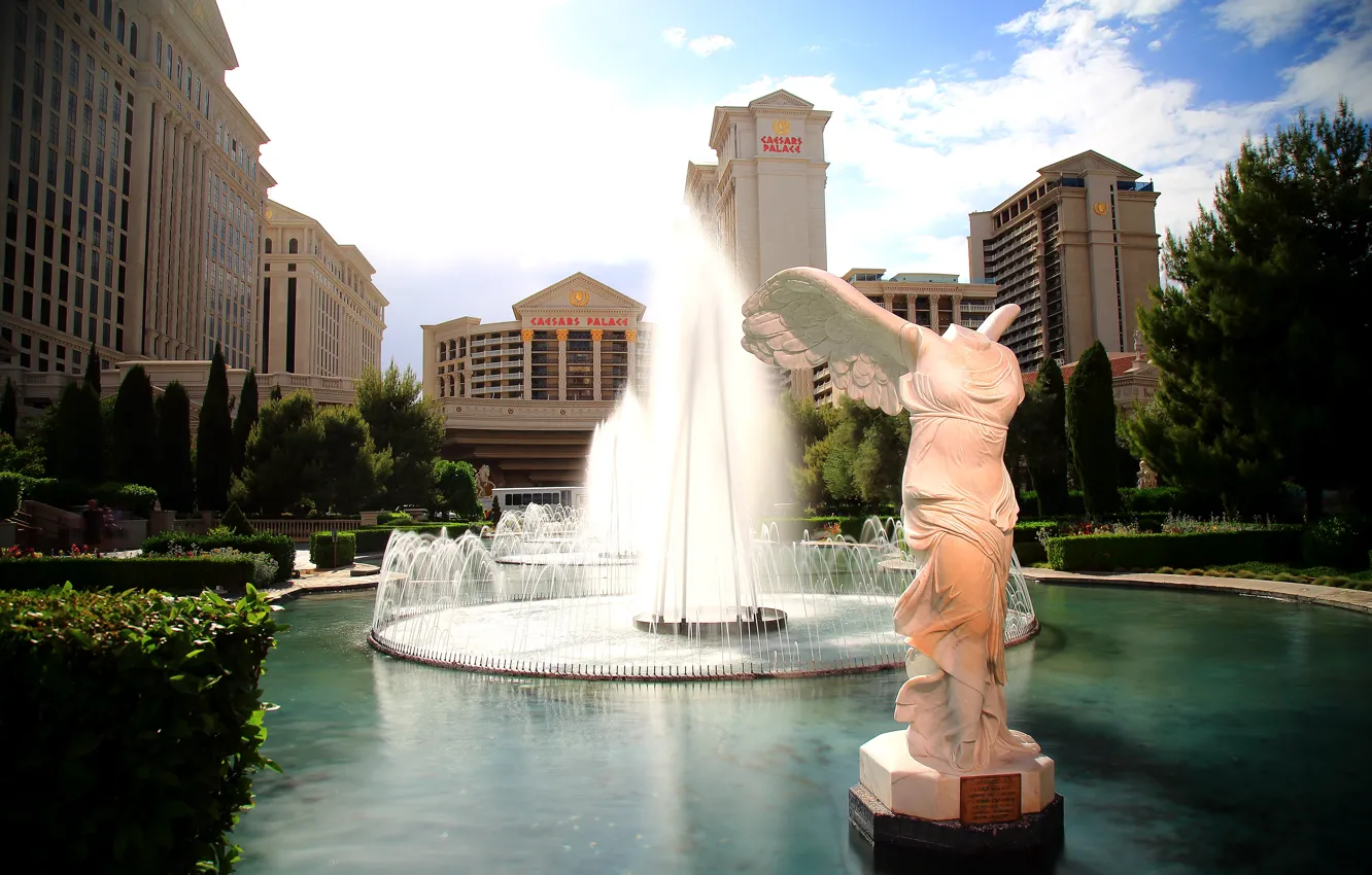 Photo wallpaper Las Vegas, fountain, USA, USA, Caesars Palace, Las Vegas, fountain, Caesar's Palace
