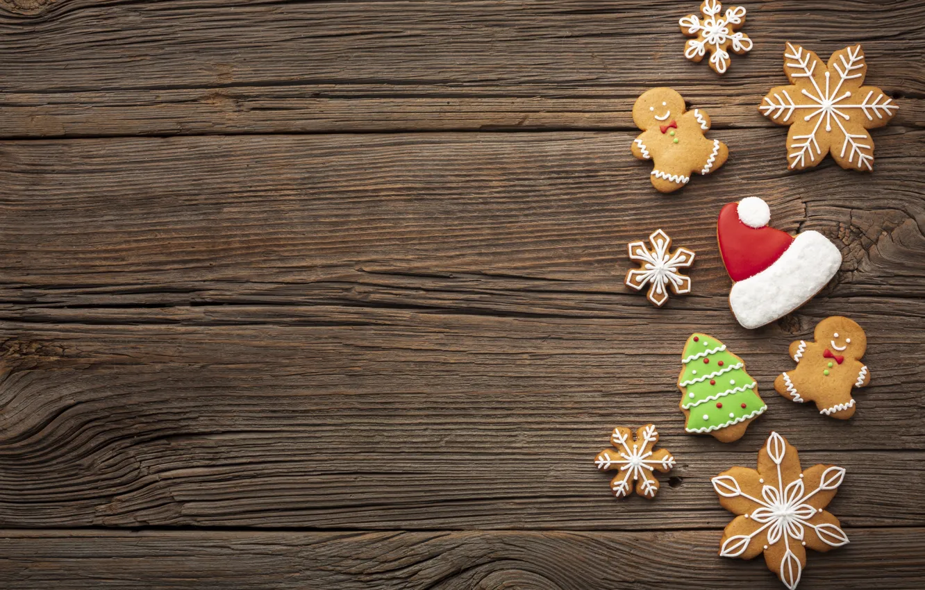 Photo wallpaper cookies, Christmas, sweets, New year, Happy New Year, Christmas, New Year, Happy Christmas