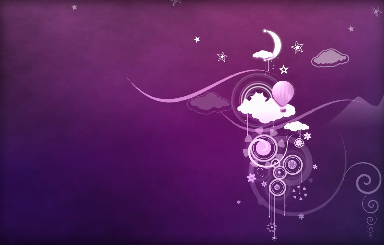 Photo wallpaper abstraction, drawings, purple background