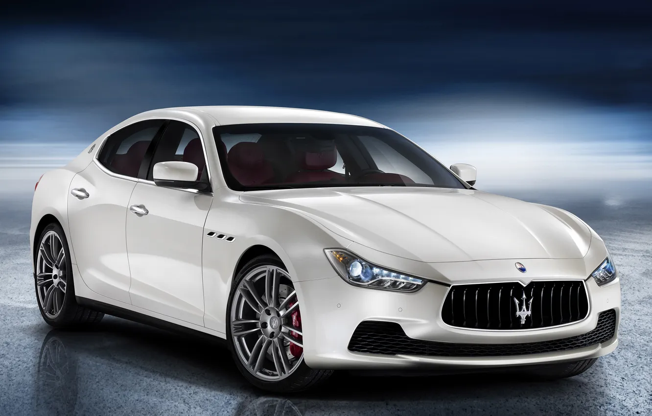 Photo wallpaper white, Maserati, Maserati, the front, Ghibli