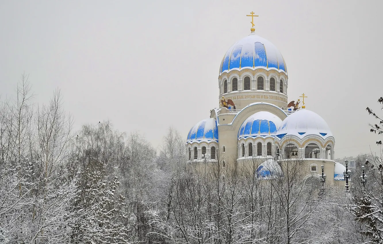 Photo wallpaper temple, the dome, Orthodoxy