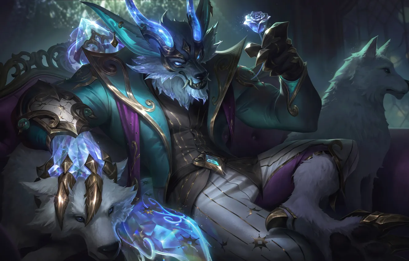 Photo wallpaper art, League of Legends, LoL, skin, Warwick, Winterblessed