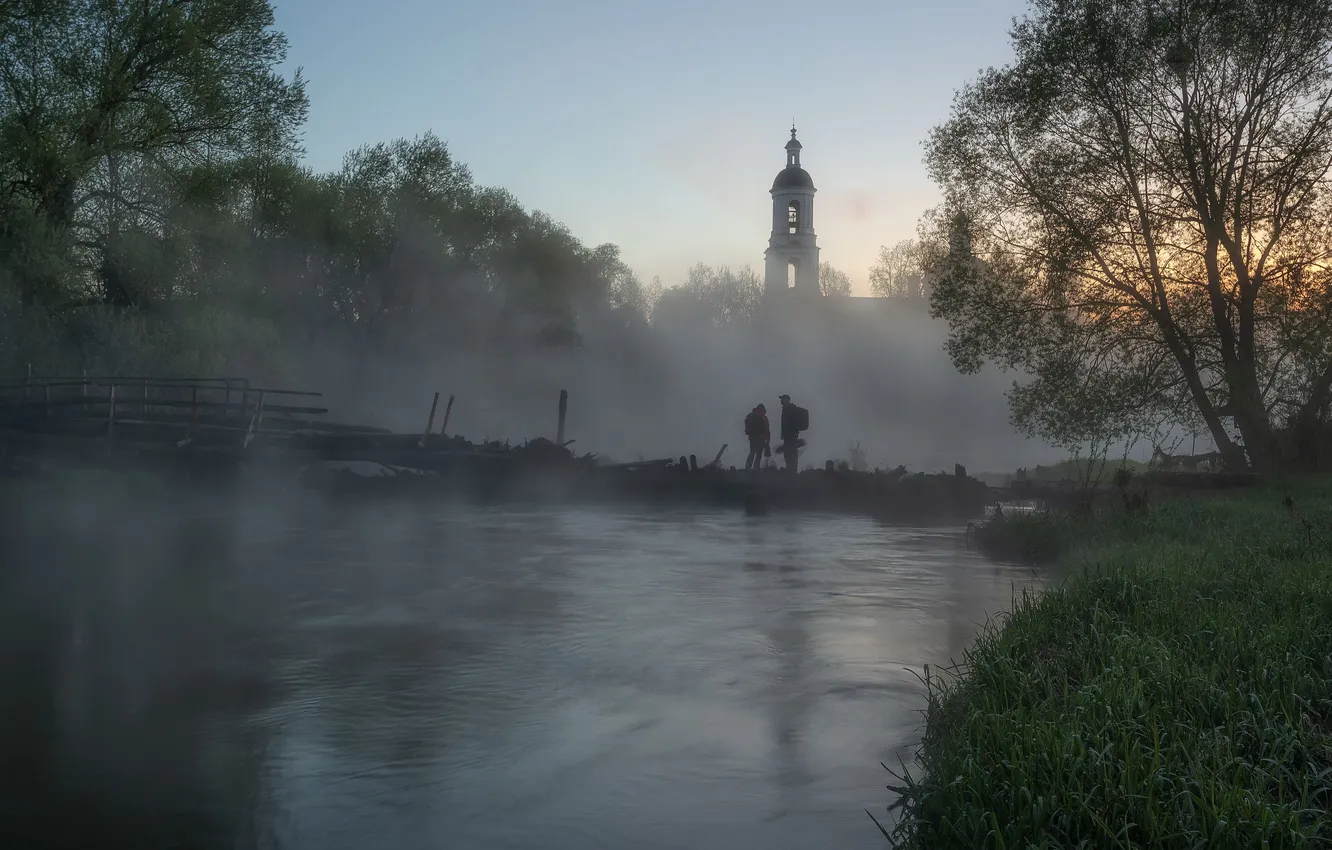 Photo wallpaper fog, Igor Abroskin, May morning in Filippovsky