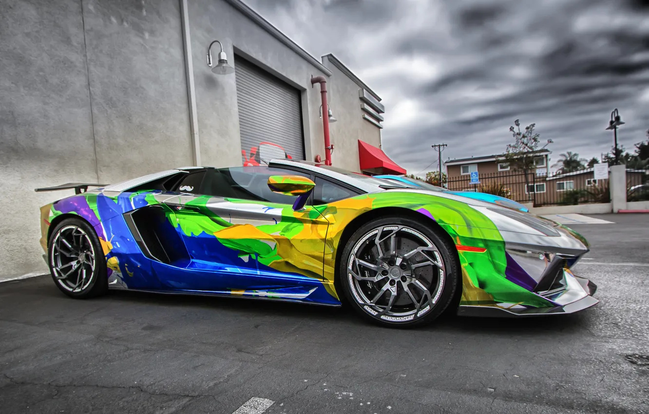 Photo wallpaper Lamborghini, aventador, sport car, super car, car.