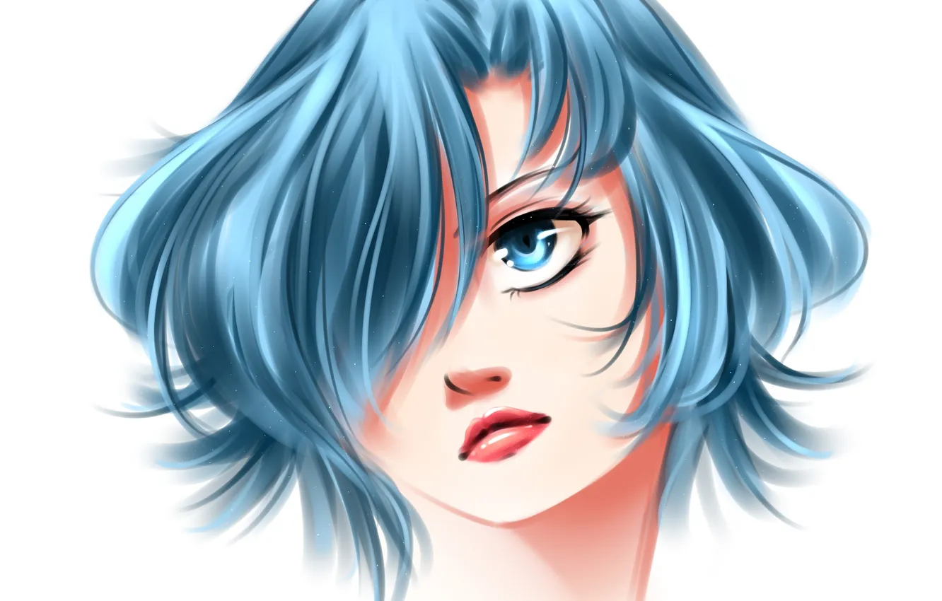 Photo wallpaper eyes, girl, anime, art, lips, neck, fairy tail, tale of fairy tail