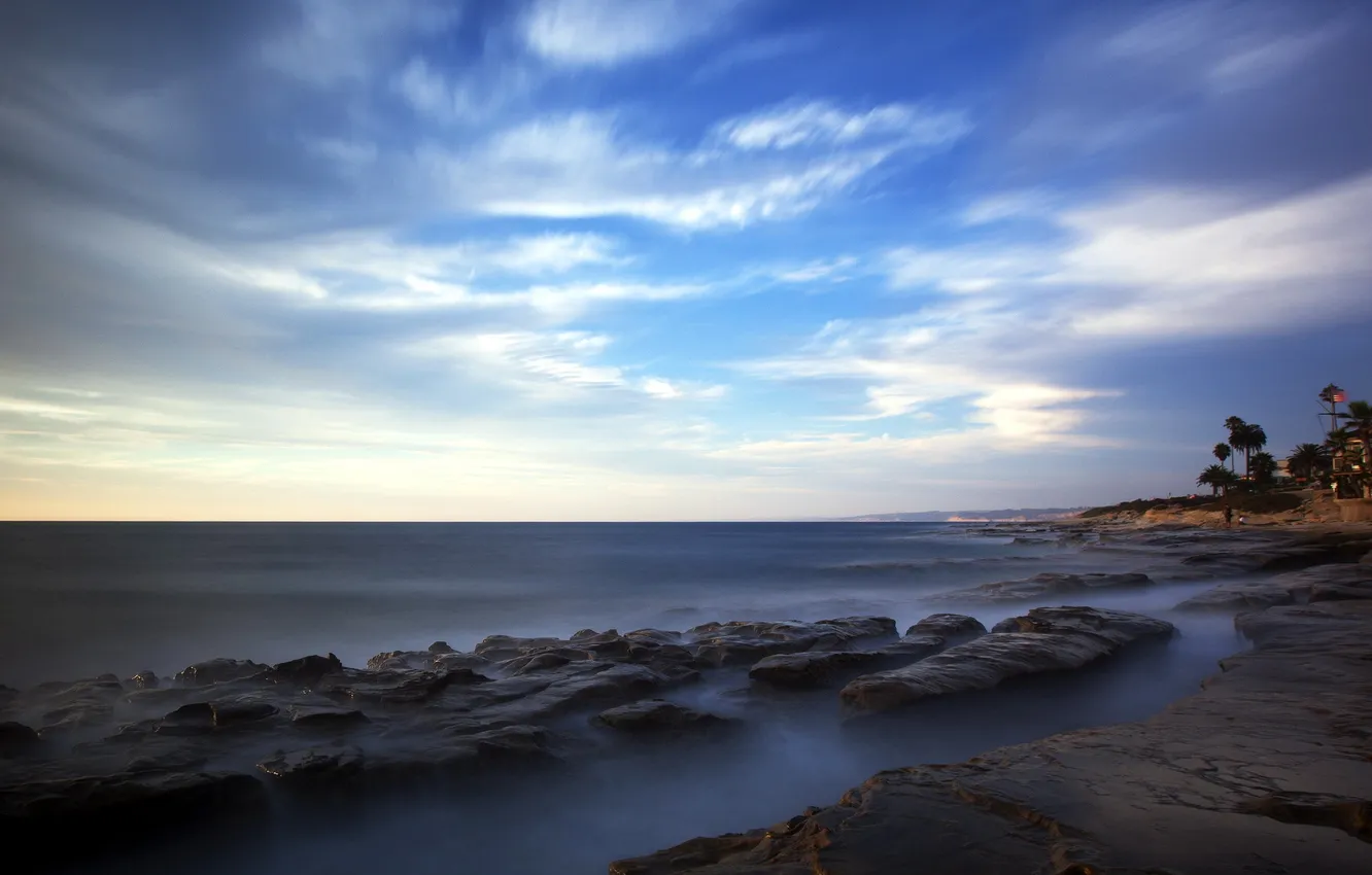 Photo wallpaper sea, the sky, landscape, shore