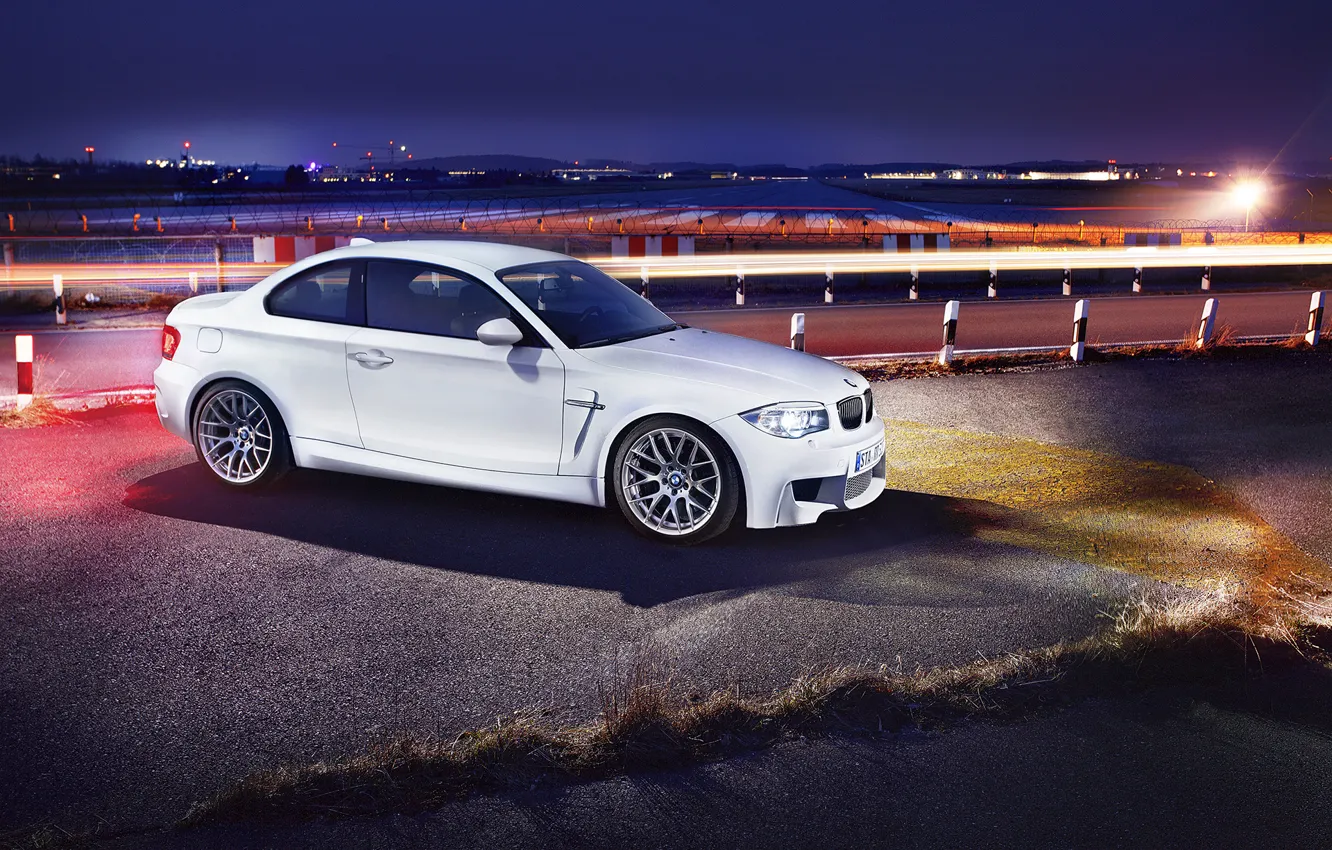 Photo wallpaper BMW, the evening, front, autowalls, BMW 1M