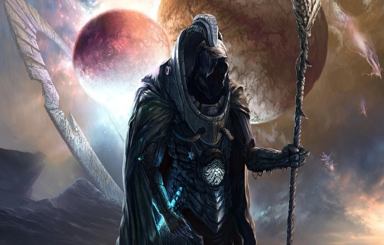 Photo wallpaper axe, fantasy, death, Reaper