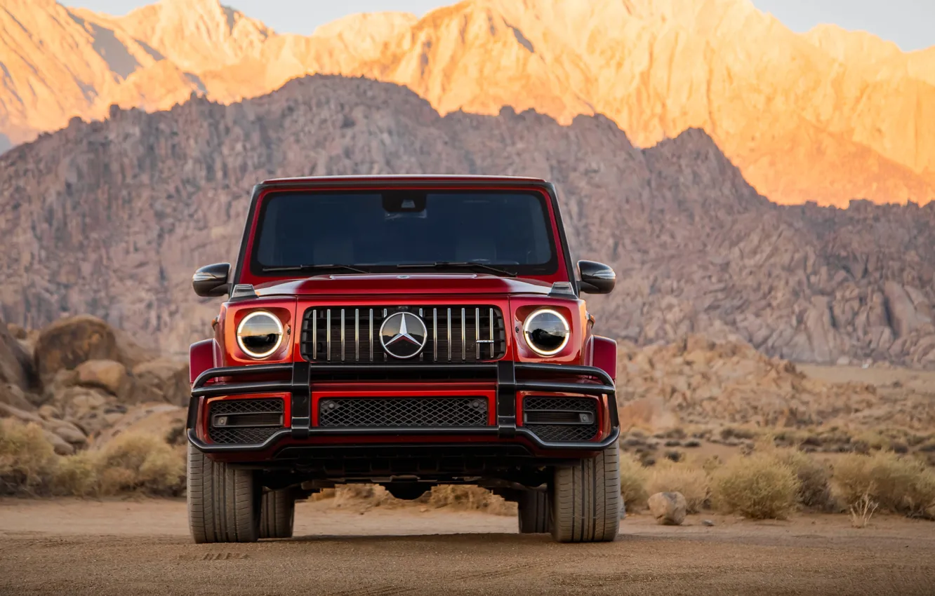 Photo wallpaper Mercedes-Benz, front view, AMG, 2018, G-Class, Gelandewagen, G63