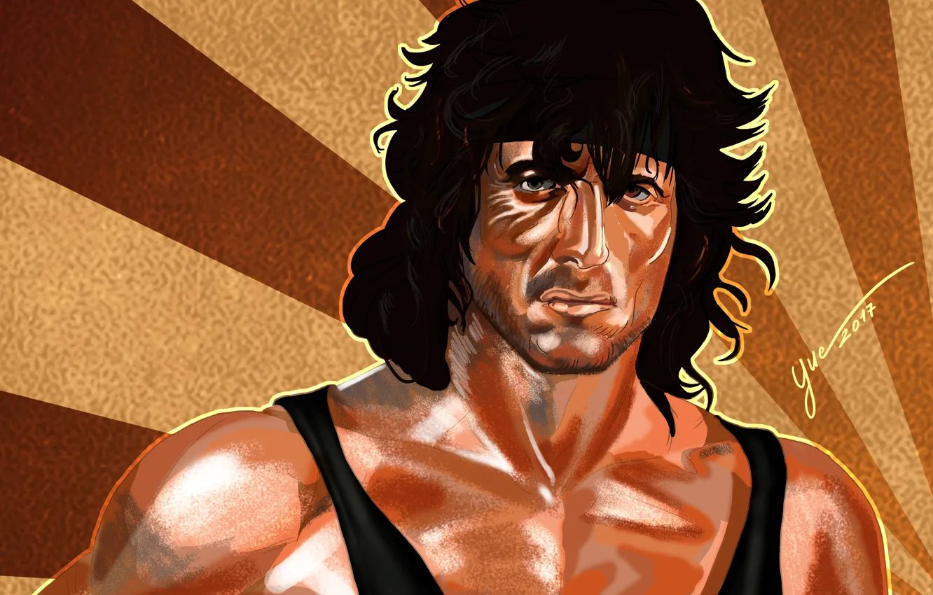 Photo wallpaper Sylvester Stallone, Rambo, Rambo