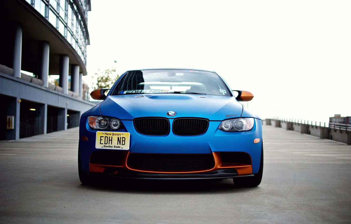 Photo wallpaper blue, BMW, tuning, e92