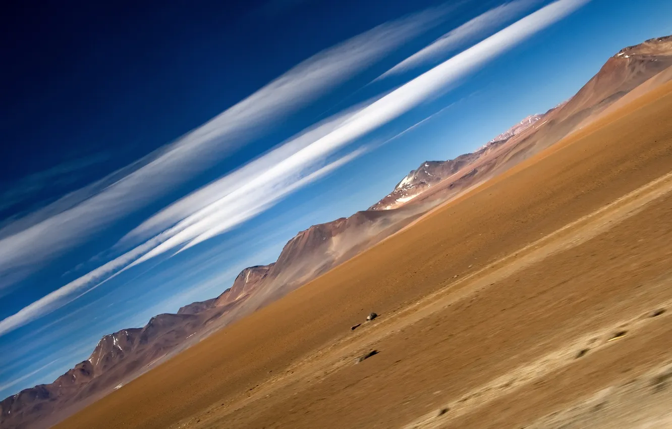 Photo wallpaper the sky, landscape, desert