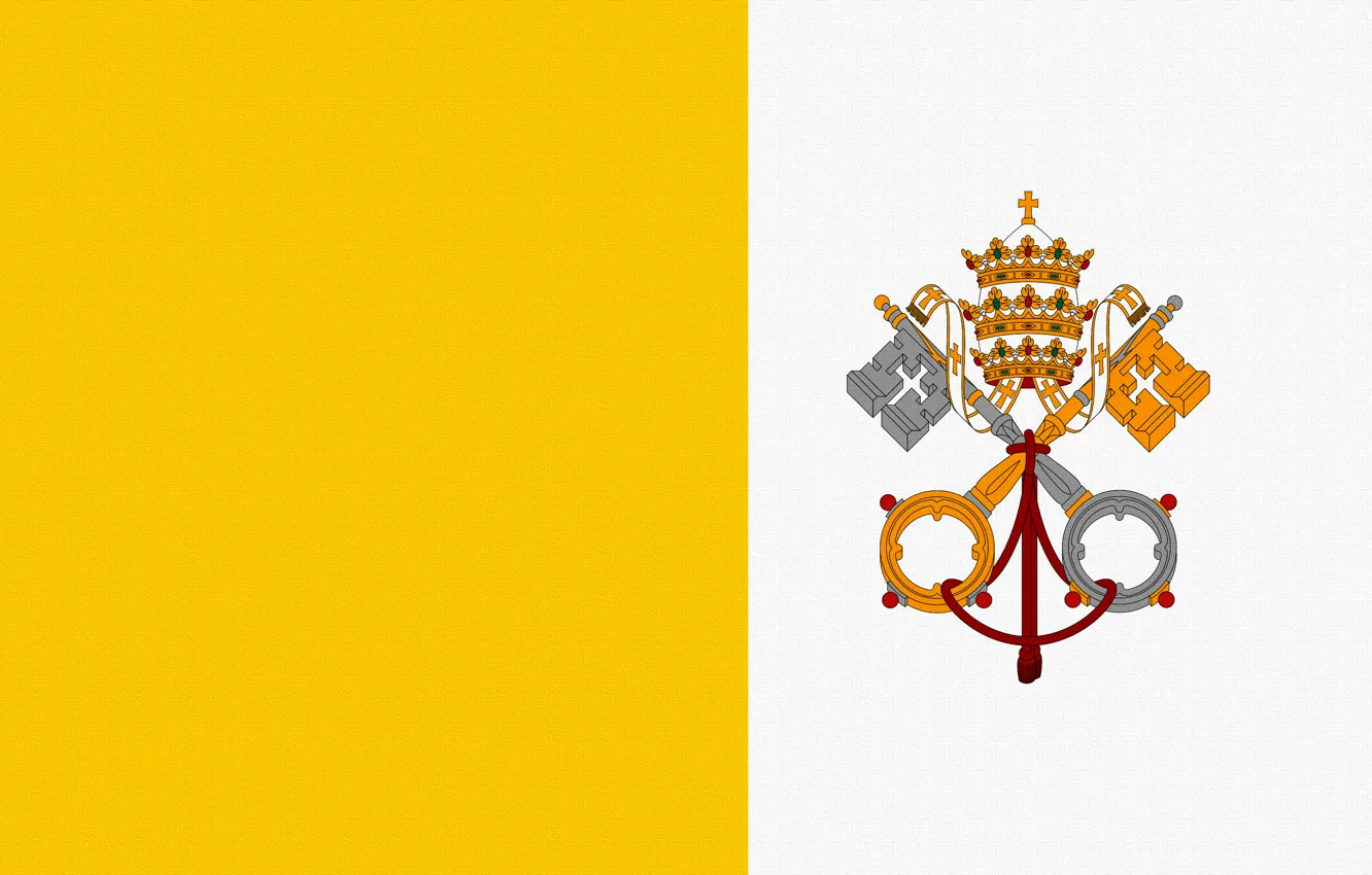 Photo wallpaper Flag, The Vatican, Keys, Crown, Vatican