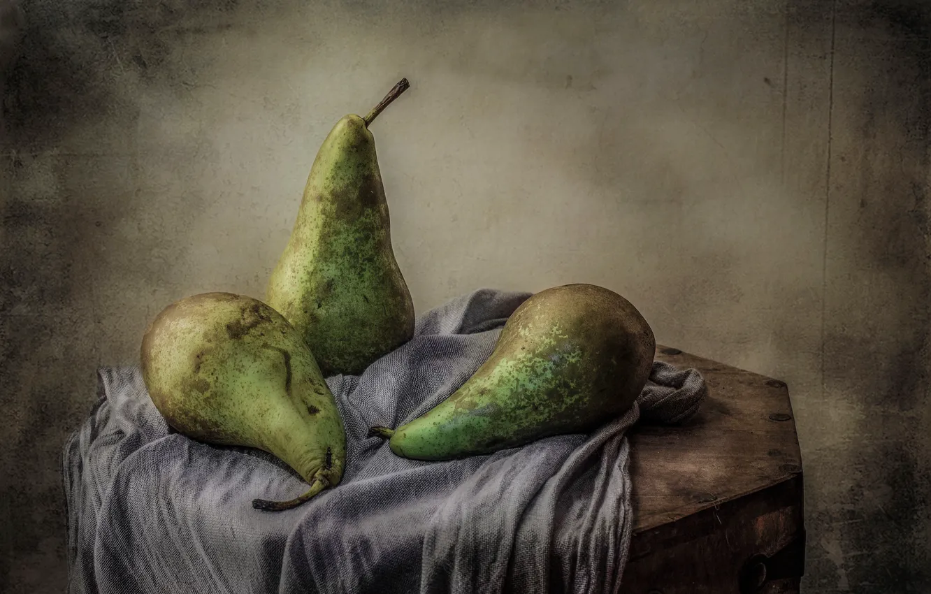 Photo wallpaper fruit, still life, pear