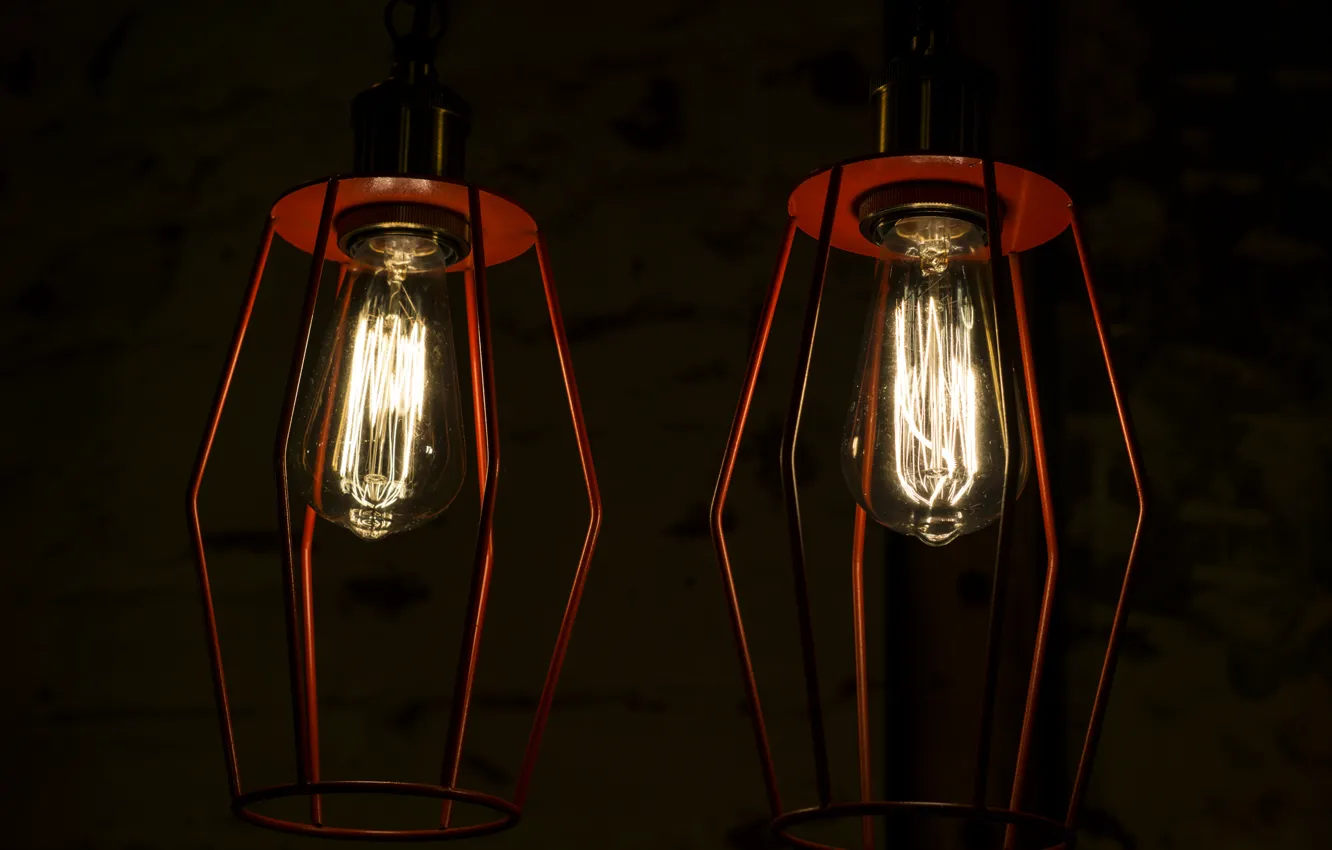 Photo wallpaper light, interior, lamp, lantern, Bulb