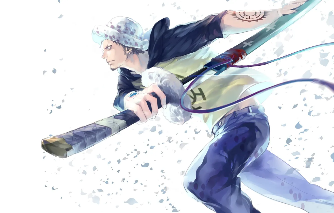 Photo wallpaper sword, anime, art, guy, One Piece