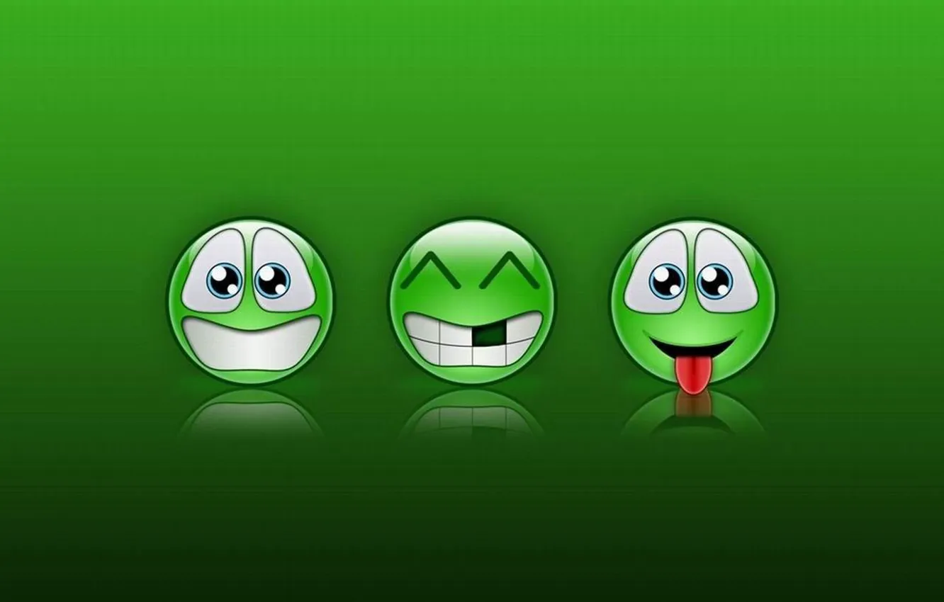 Photo wallpaper Greens, Smiles, Smile