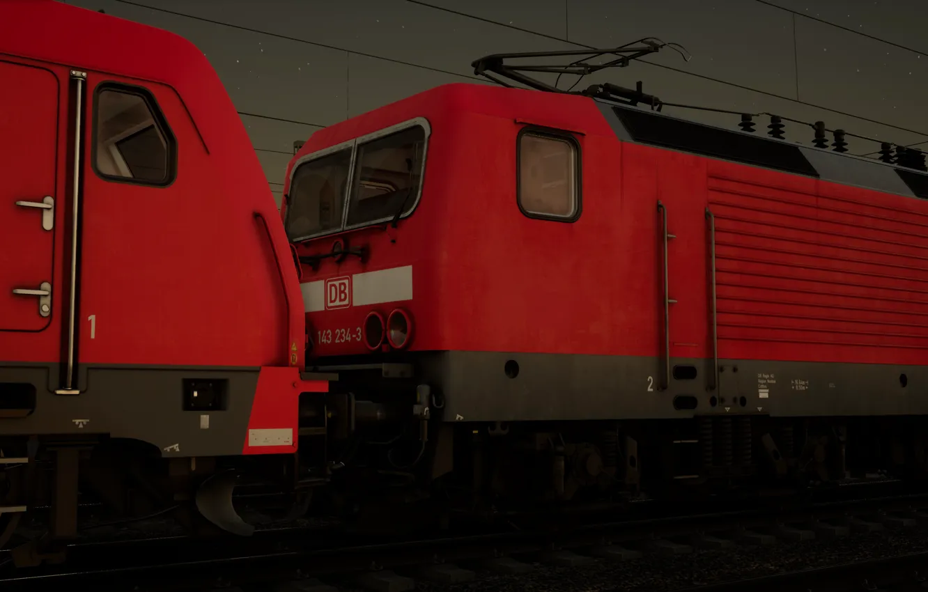 Photo wallpaper train, locomotive, Germany, train, Locomotive, Electric, Train Sim World 2020