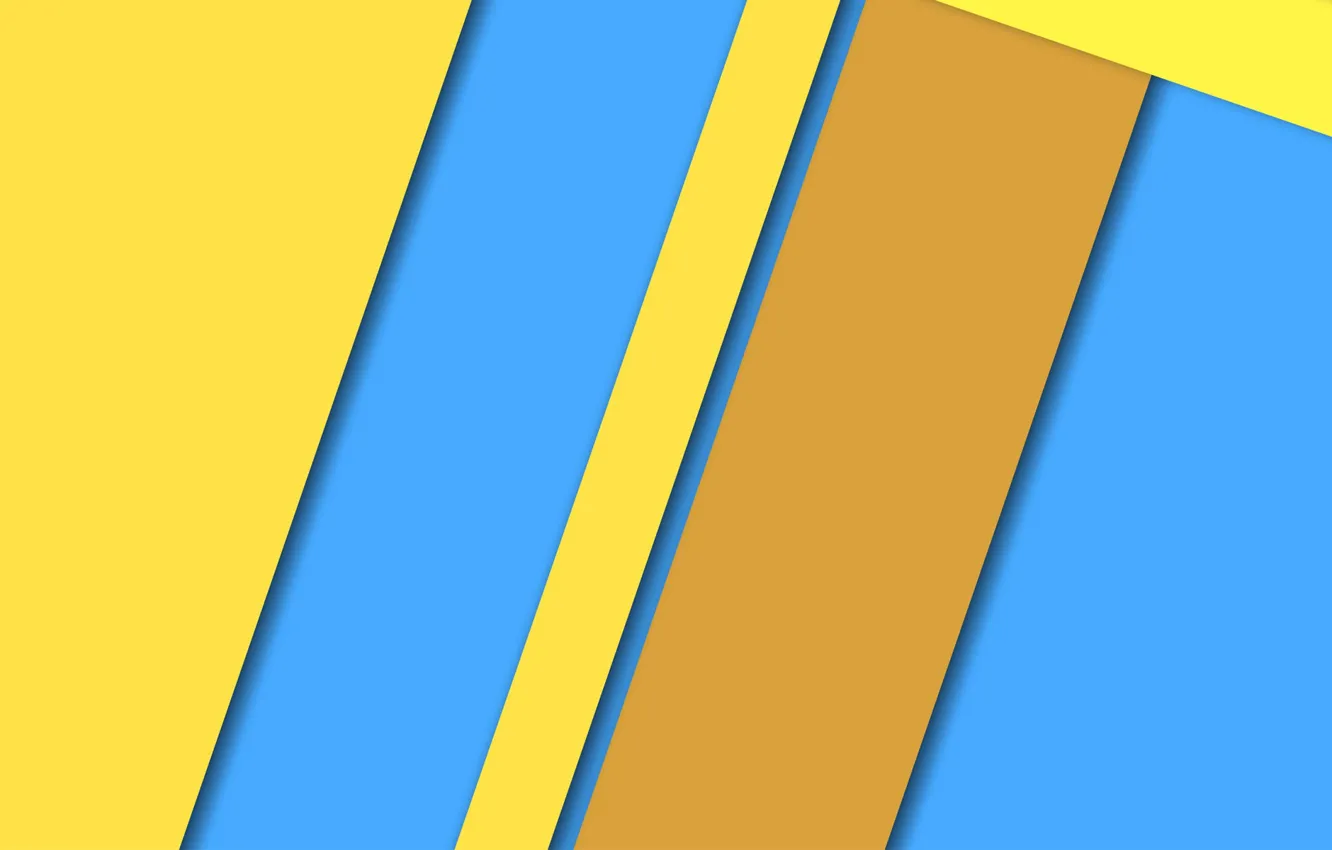 Photo wallpaper yellow, strip, blue, design, color, material