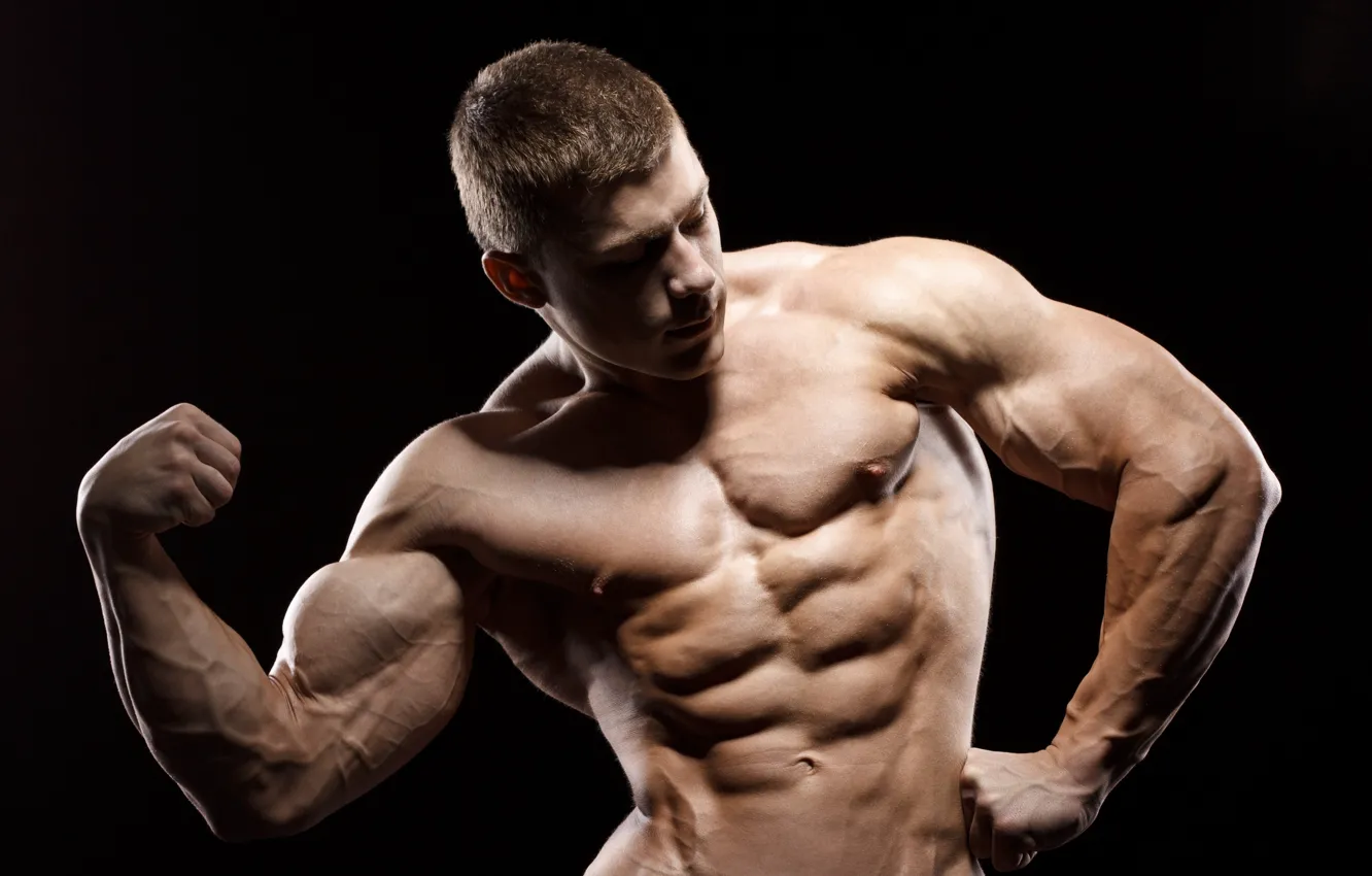 Photo wallpaper pose, figure, Muscle, muscle, muscles, press, athlete, bodybuilder