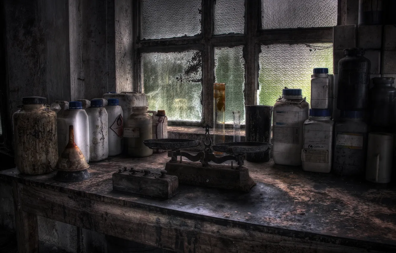 Photo wallpaper pharmacy, window, Libra