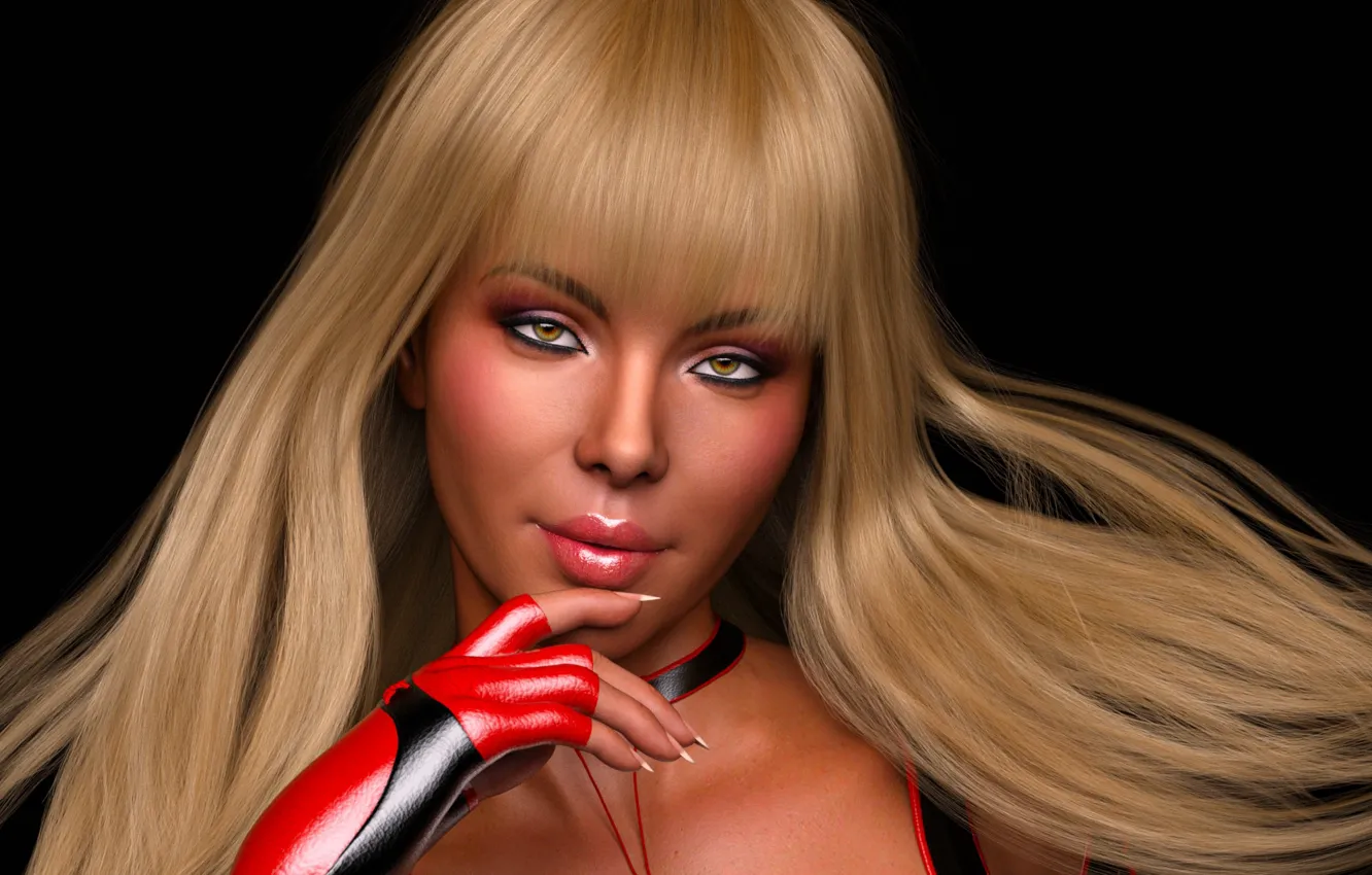 Photo wallpaper girl, background, blonde