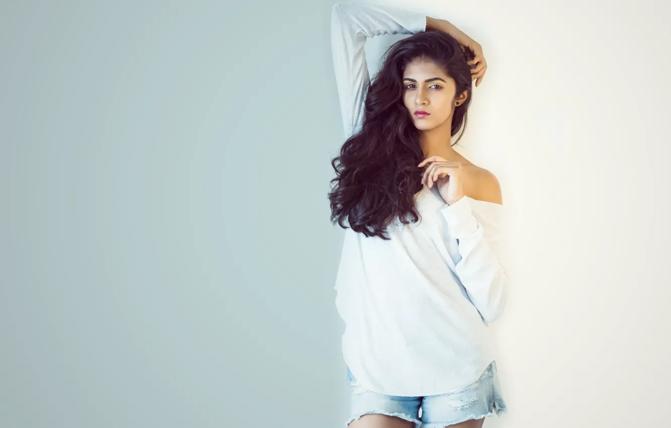 Photo wallpaper girl, hot, sexy, eyes, smile, beautiful, figure, model